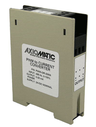 PWM to 0-200mA Current Converter, <40 ms, 24VDC, DIN Rail Mount