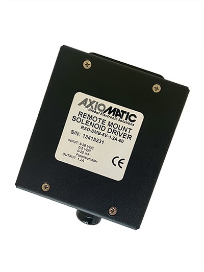 RSD-SMB-5V-1.2A-00 5V, 1.2A Remote Mount Solenoid Driver, Metal Box, Strain Relief